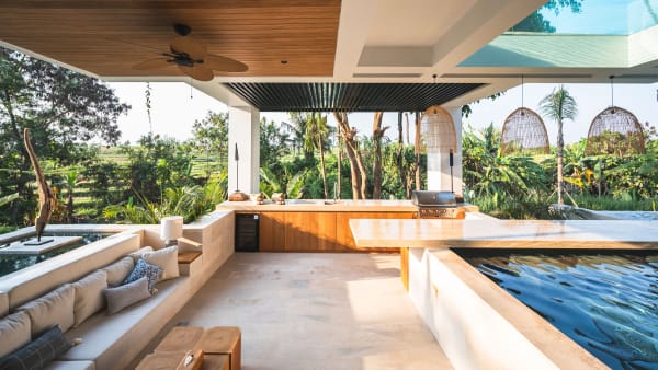 Elite Havens - Villa Nica Bali Indonesia - Relaxing sunken sala and kitchen bar